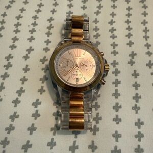 Michael Kors Women Gold and Clear Watch